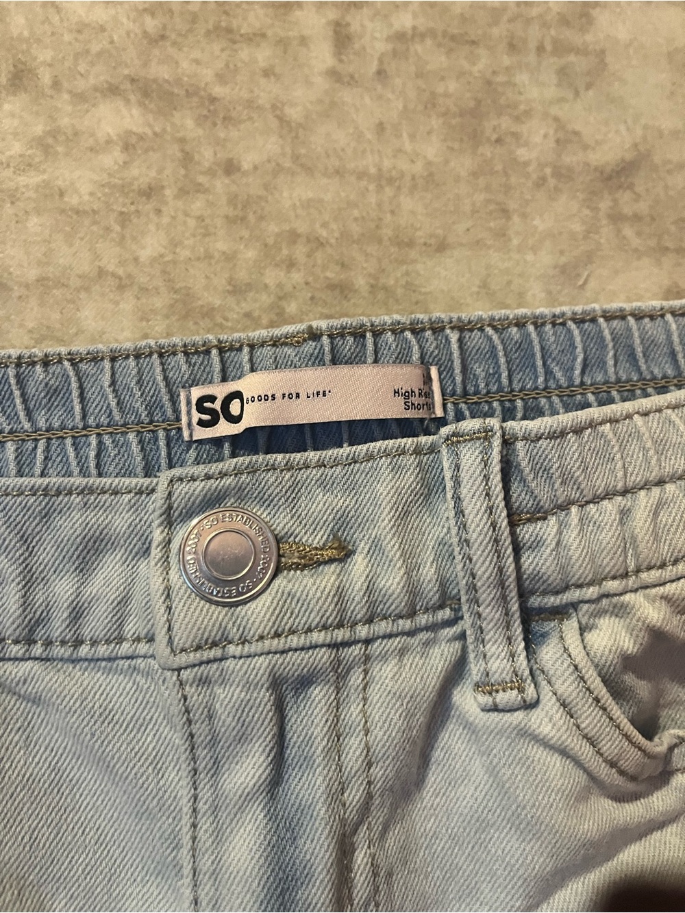 SO Light Blue Jean Shorts High Rise